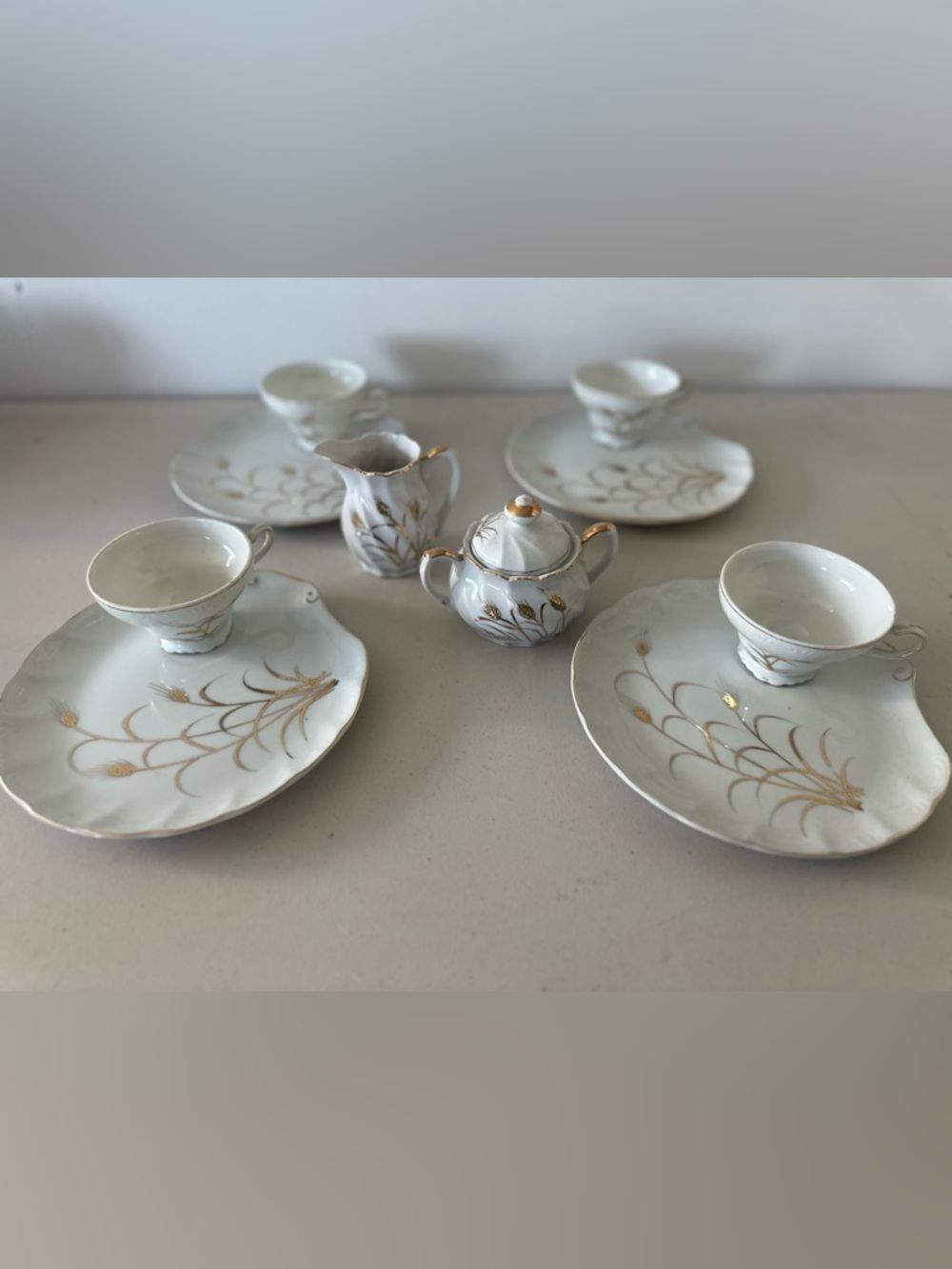 Lefton China Gilt Decorated Porcelain set -10pc set